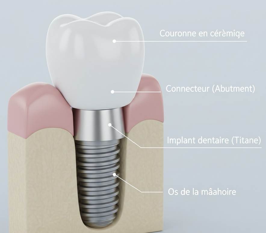 Pose d'un implant dentaire en chirurgie - Centre Santé Foch Neuilly-Plaisance