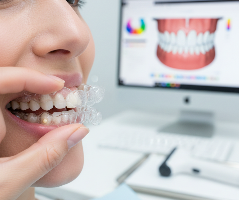 Traitement par aligneurs invisibles Invisalign au centre dentaire de Neuilly-Plaisance.